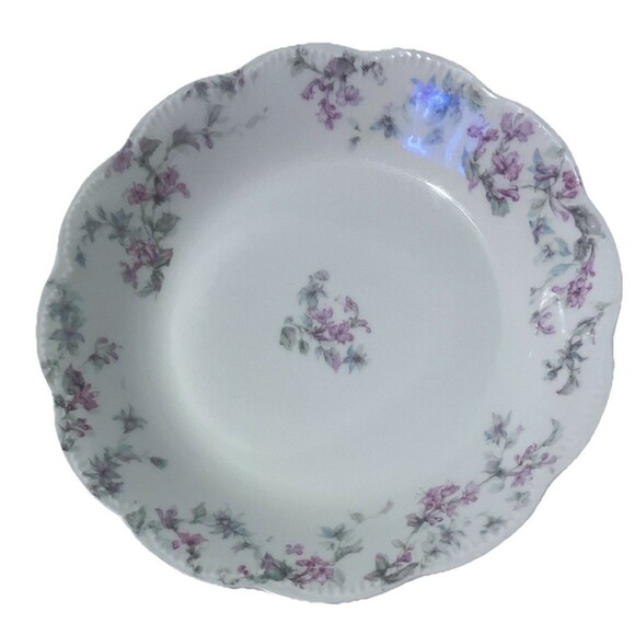 Antique Haviland Limoges NOVA ROSE Princess Sauce Bowl 7’ pink Blue Fleur - Picture 4 of 16